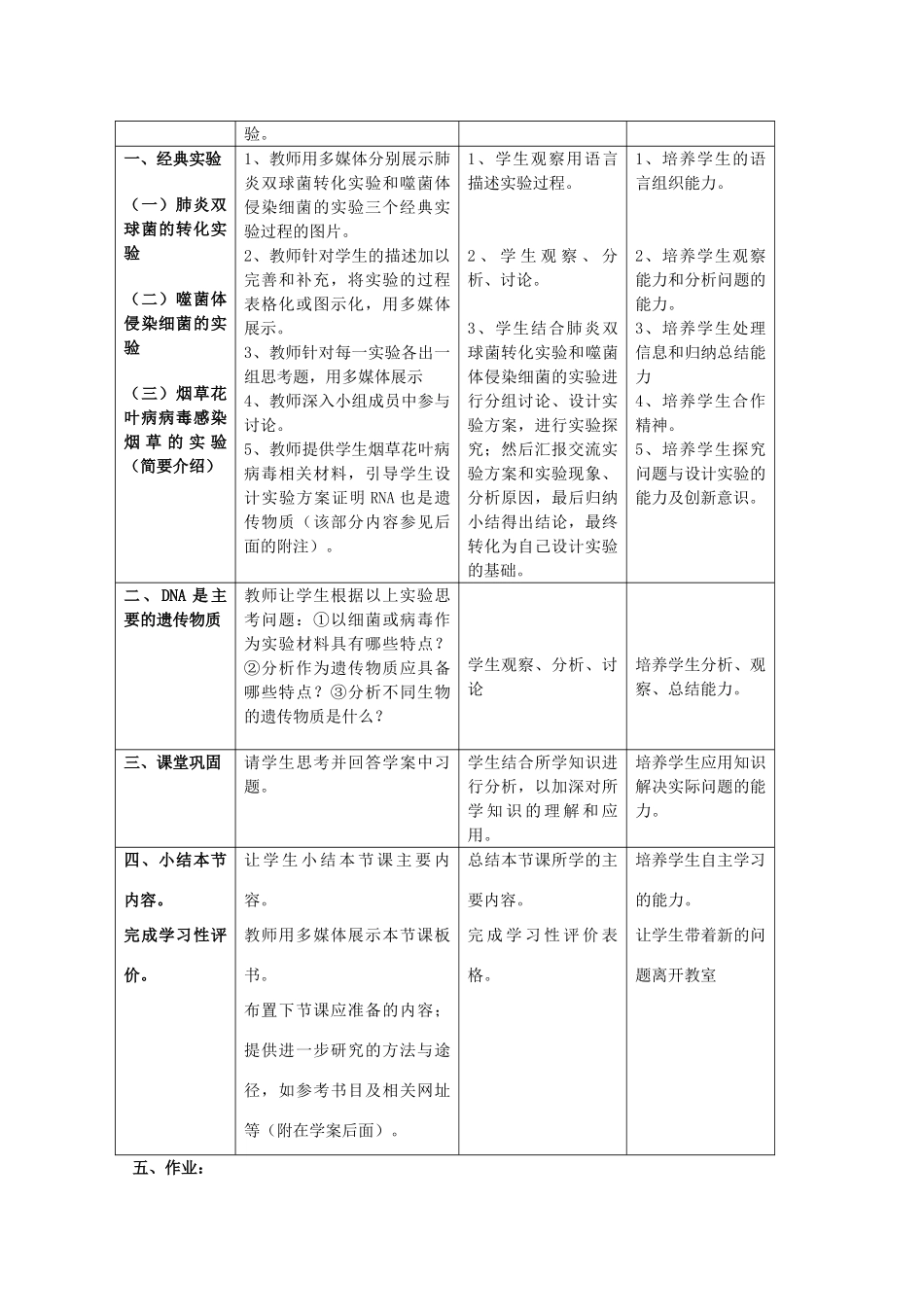 高中生物 第二册 6.1 遗传信息教案（2）沪科版-沪科版高中第二册生物教案_第2页