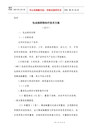 包虫病药物治疗技术方案