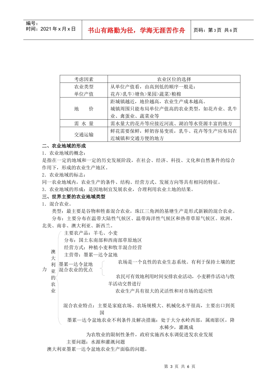 专题三农业地域的形成与发展_第3页