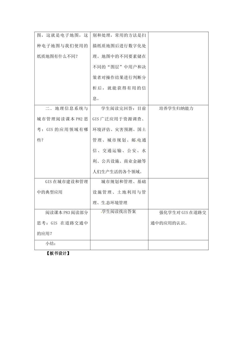 高中地理 第三章 地理信息技术的应用 3.3 地理信息系统的应用教案 中图版必修3-中图版高二必修3地理教案_第3页