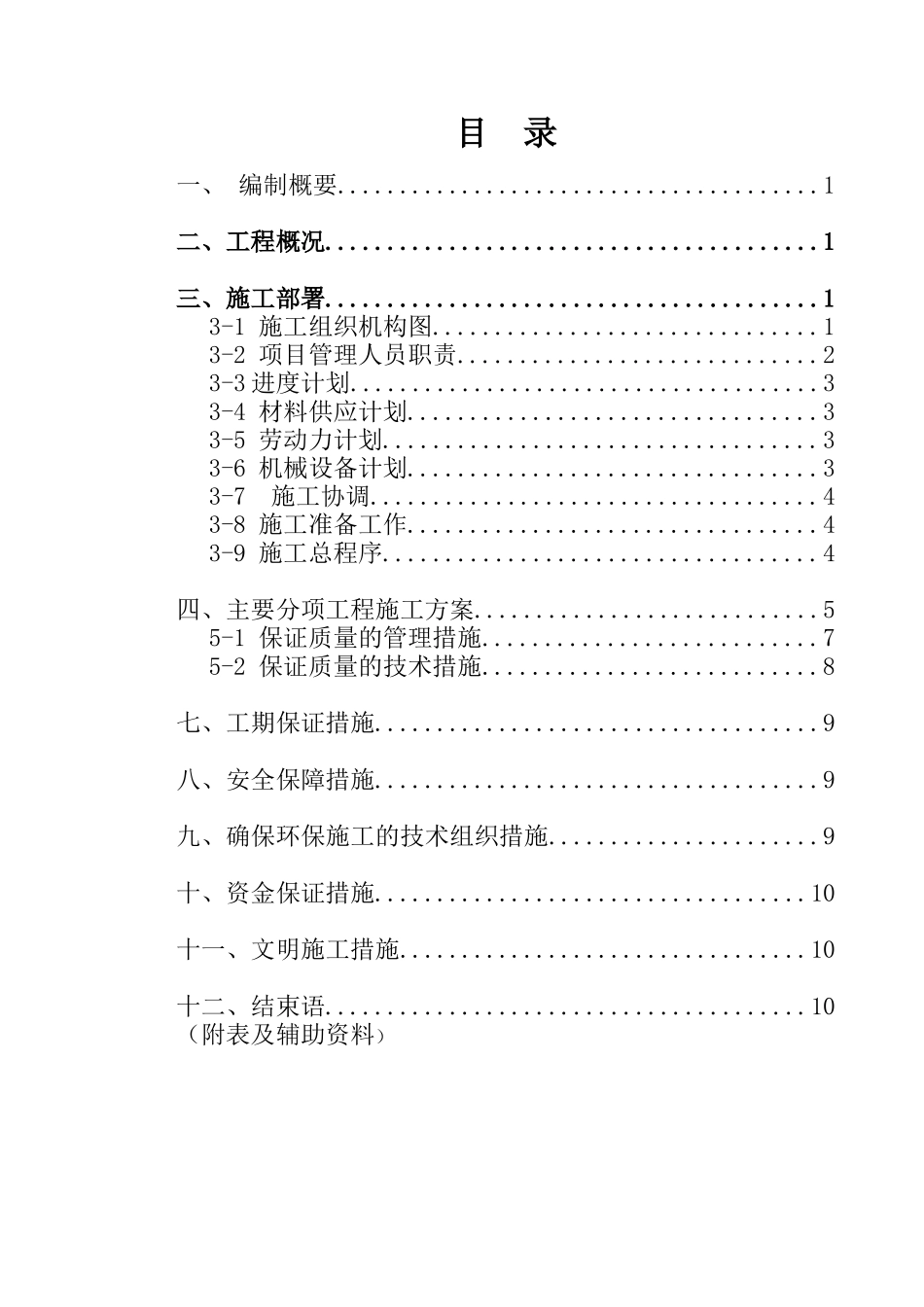 [唐山]某居住区运动场所景观工程施工组织设计(DOC13页)_第1页