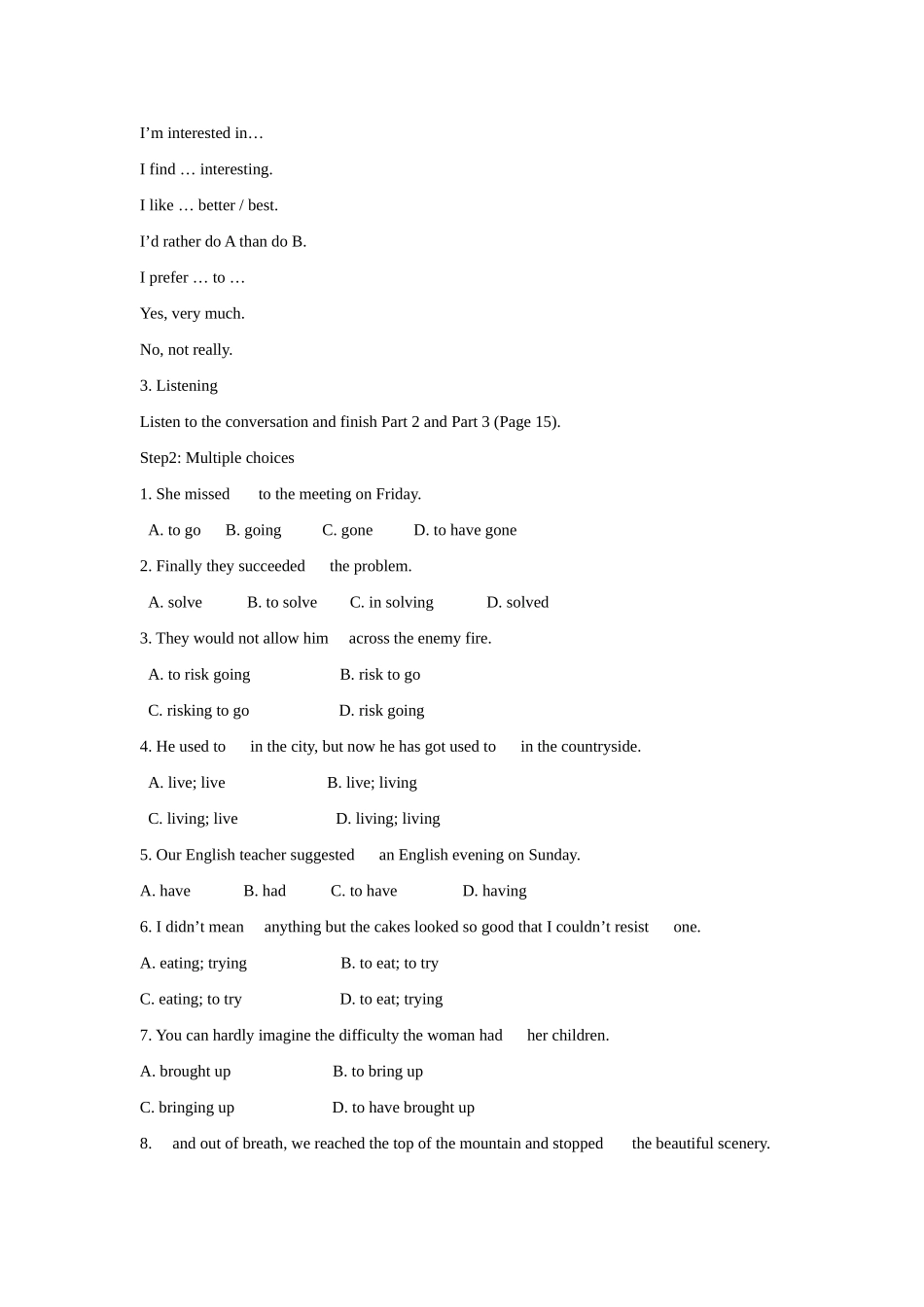 高中英语 Module 2 My New Teachers3教案 外研版必修1-外研版高一必修1英语教案_第2页