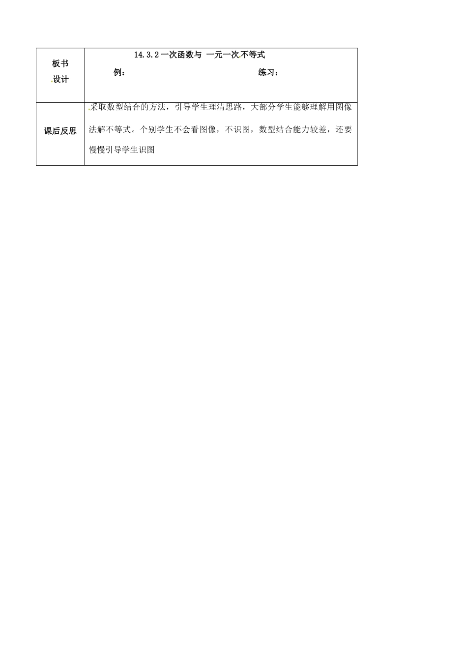 辽宁省大连市第七十六中学八年级数学上册 第十四章 14.3.2 一次函数与一元一次不等式教案 新人教版_第3页