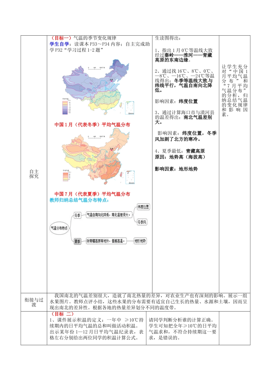 山东省滕州市洪绪中学八年级地理上册《2.2 气候的基本特征》（第2课时气候复杂多样）教案 商务星球版_第3页
