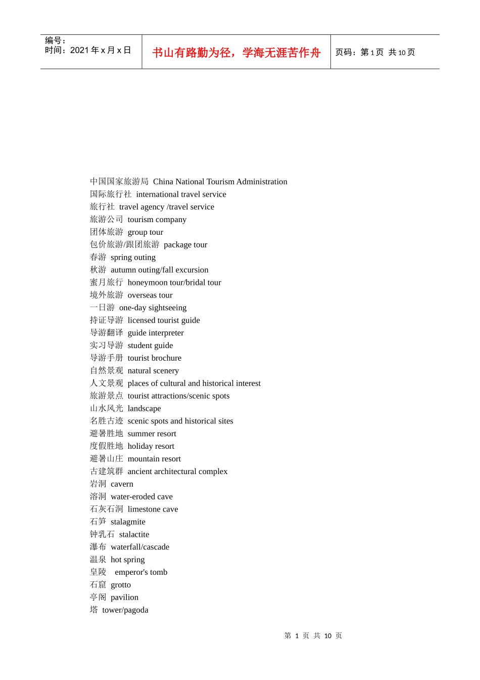 上海旅游景点英文讲解词大全_第1页