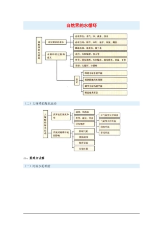 高中地理：3.1《自然界的水循环》教案（新人教版必修1）
