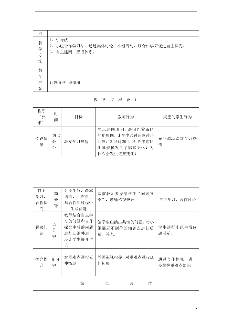 高中地理 城市化过程与特点教案 湘教版必修2_第2页