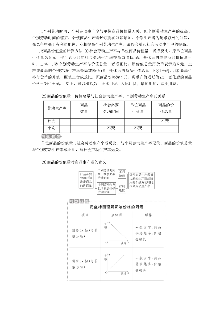 高考政治一轮复习 第一部分 经济生活 第一单元 生活与消费 第二课 多变的价格教案-人教版高三全册政治教案_第3页