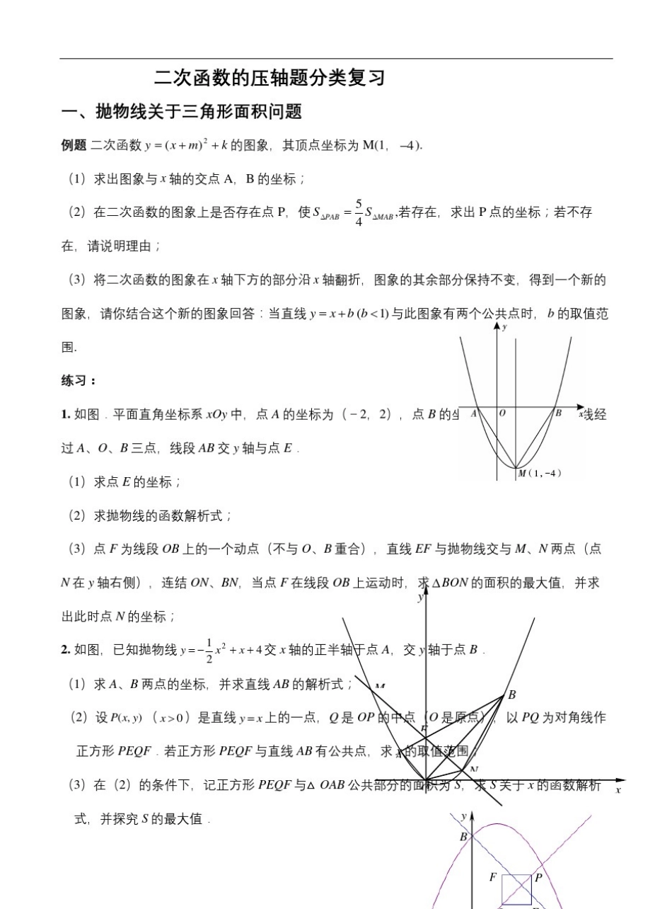 中考数学中二次函数压轴题分类总结_第2页