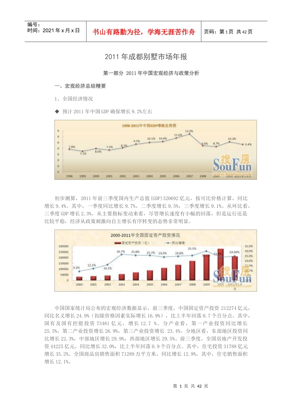XXXX年成都别墅市场年报_第1页