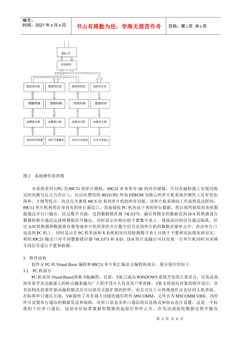 Basic实现PC与89C51单片机之间的串行通信_第2页