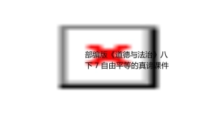 部编版《道德与法治》八下7自由平等的真谛课件