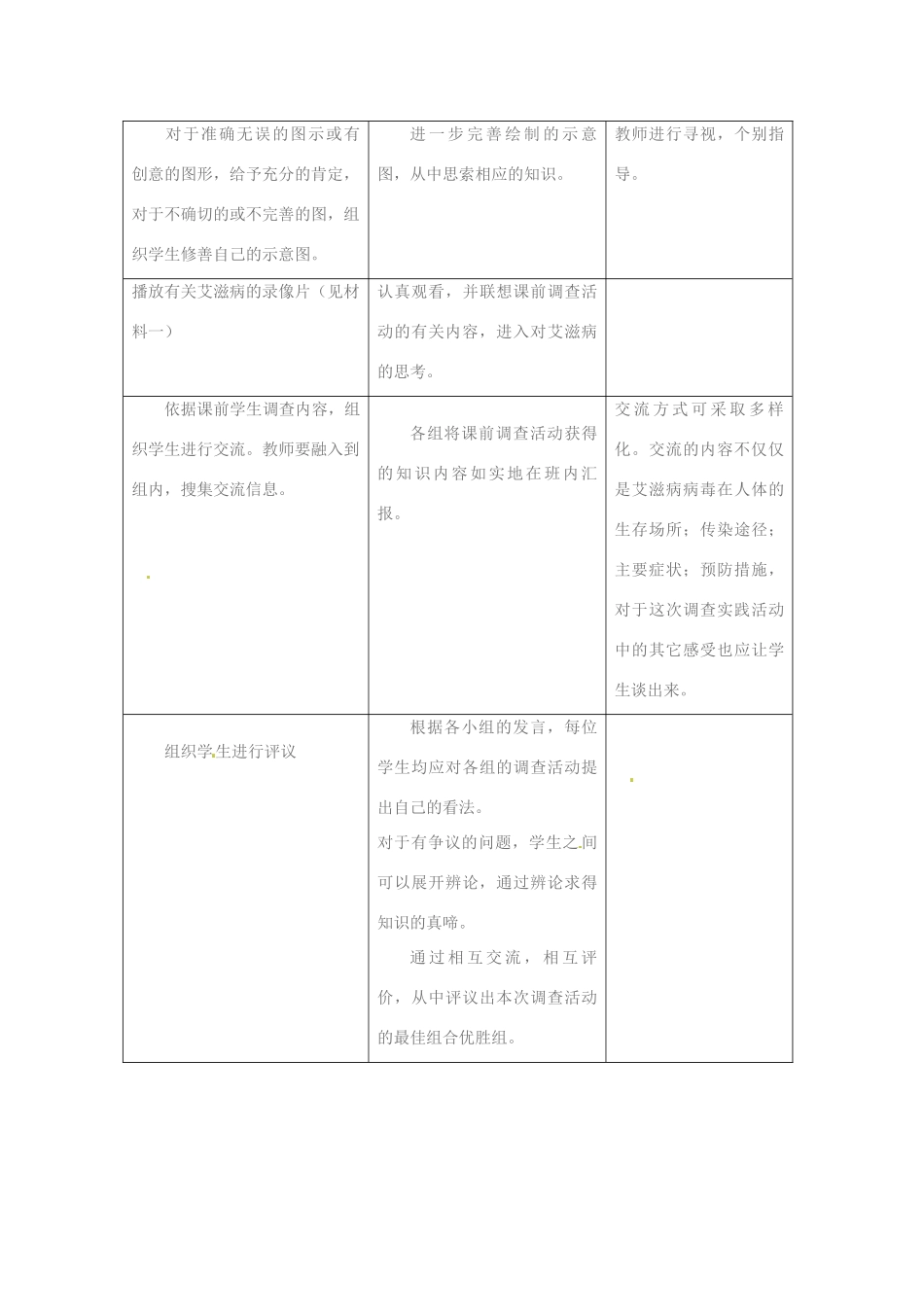 七年级生物下册 艾滋病的发生与流行教学设计 冀教版_第3页
