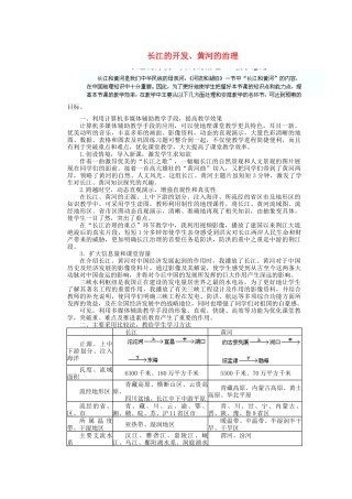 辽宁省沈阳市第四十五中学八年级地理上册 长江的开发、黄河的治理说课稿 新人教版