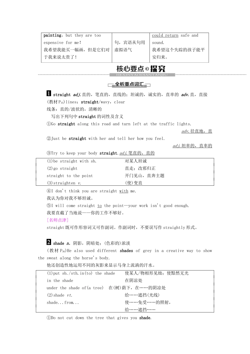 高中英语 Unit 6 Design Section Ⅱ Language Points（Ⅰ）（Warm-up  Lesson 1）讲义 北师大版必修2-北师大版高一必修2英语教案_第3页