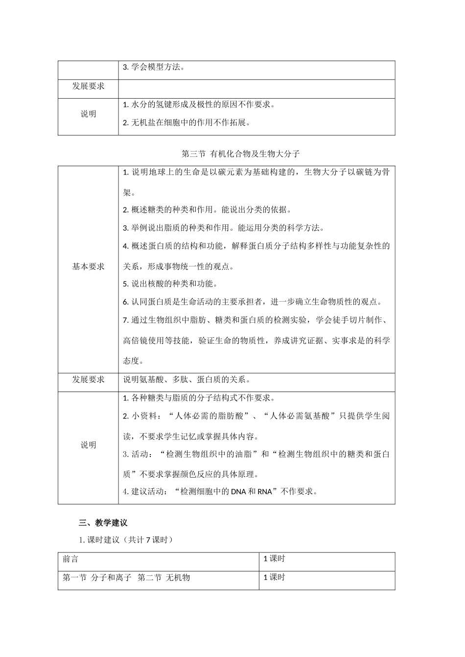 高中生物《细胞的分子组成》教案2 浙教版必修1_第3页