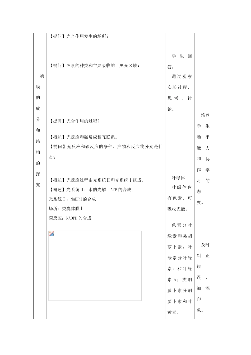 高中生物：3.5《光合作用》教案浙科版必修1_第3页