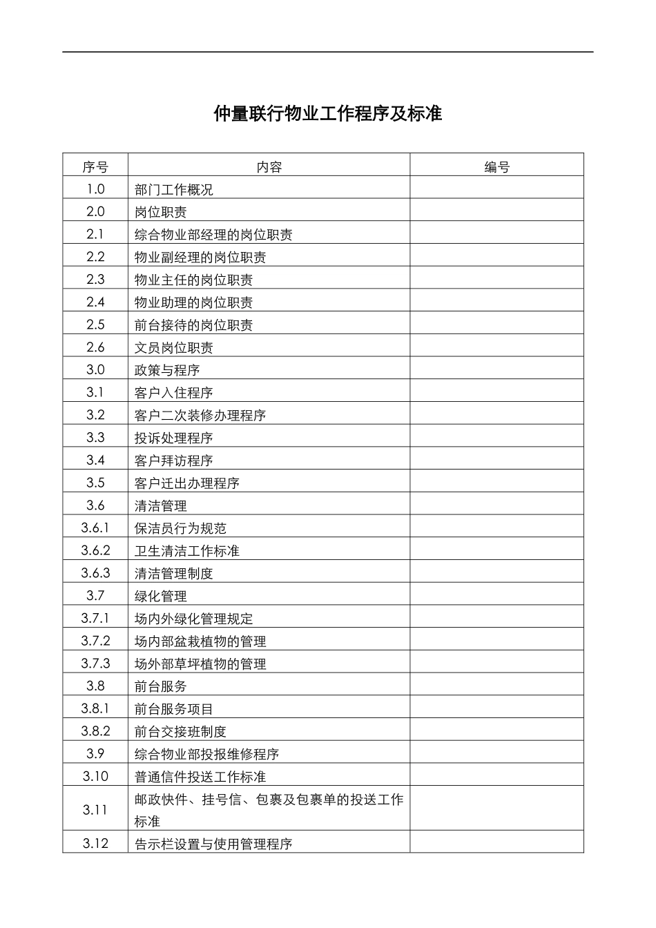 仲量联行物业工作程序及标准_第1页