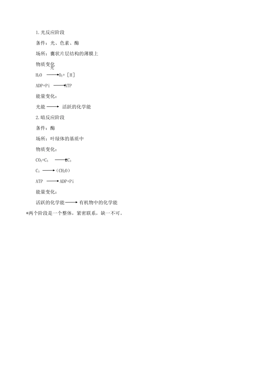 高中生物光合作用教案三 旧人教 必修1_第3页