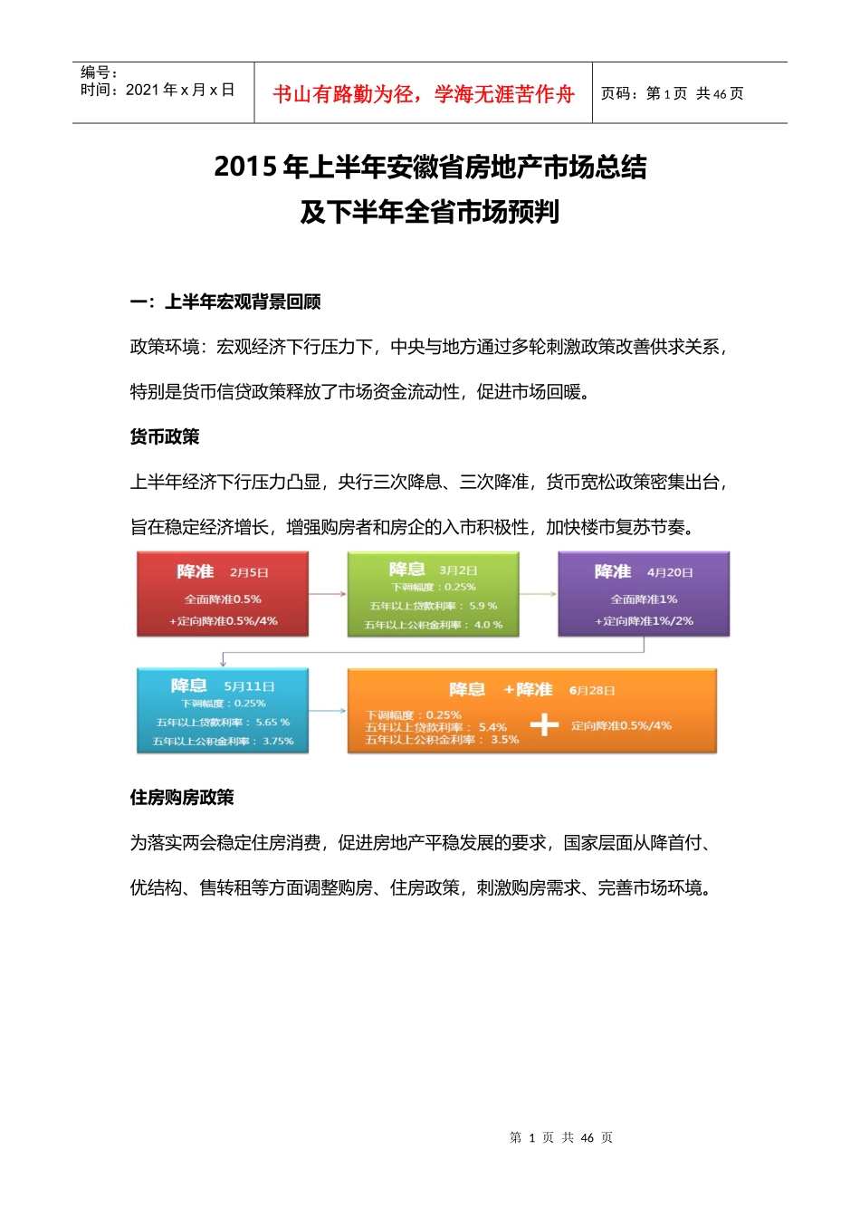 XXXX年上半年安徽省房地产市场总结及市场预判XXXX0707_第1页