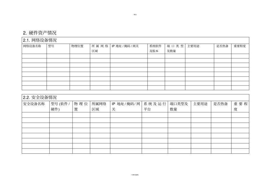 信息安全风险评估表汇总_第2页