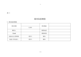 信息安全风险评估表汇总