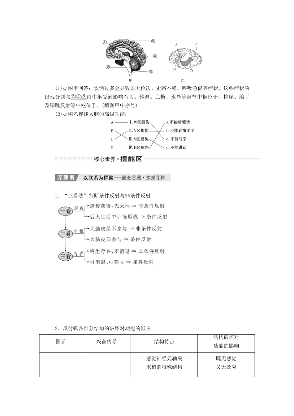 （新课改省份专用）高考生物一轮复习 第八单元 第二讲 通过神经系统的调节讲义（含解析）-人教版高三全册生物教案_第3页