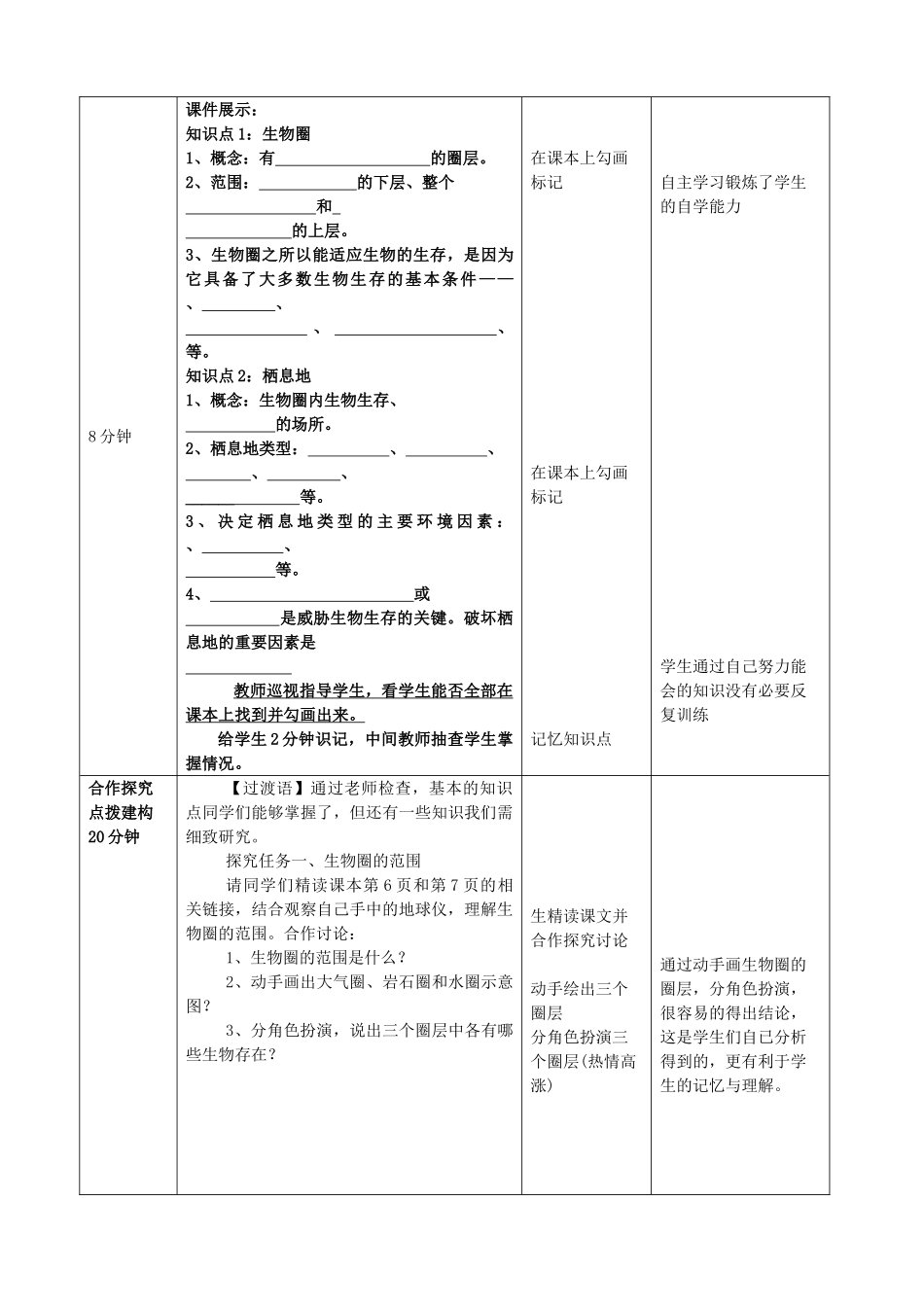 七年级生物上册 1.1.2 生物的生活环境优秀教案 （新版）济南版-（新版）济南版初中七年级上册生物教案_第2页