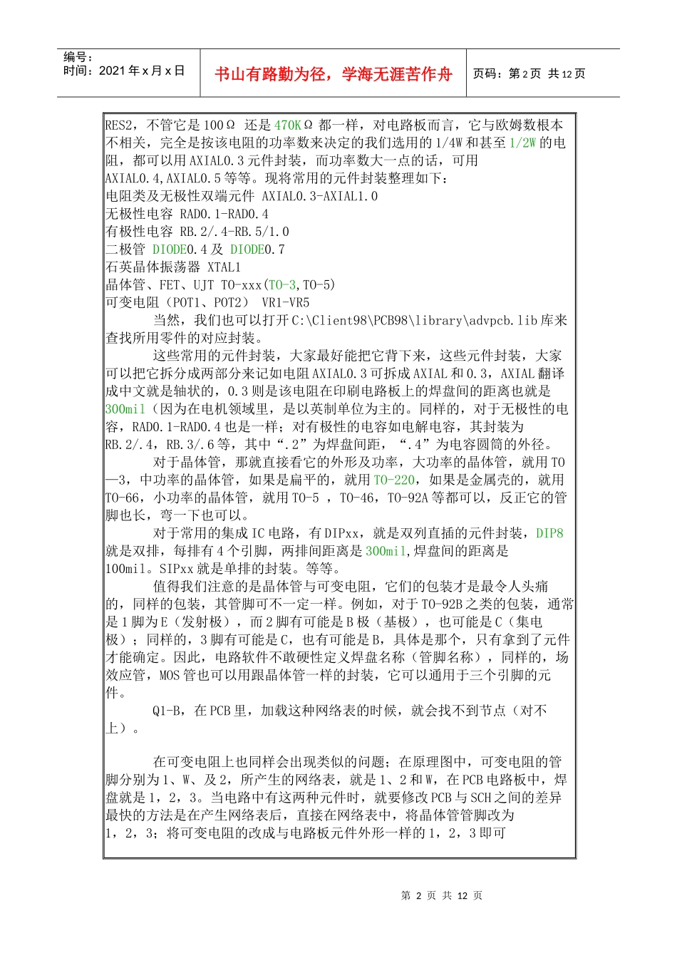 PCB封装大全_第2页