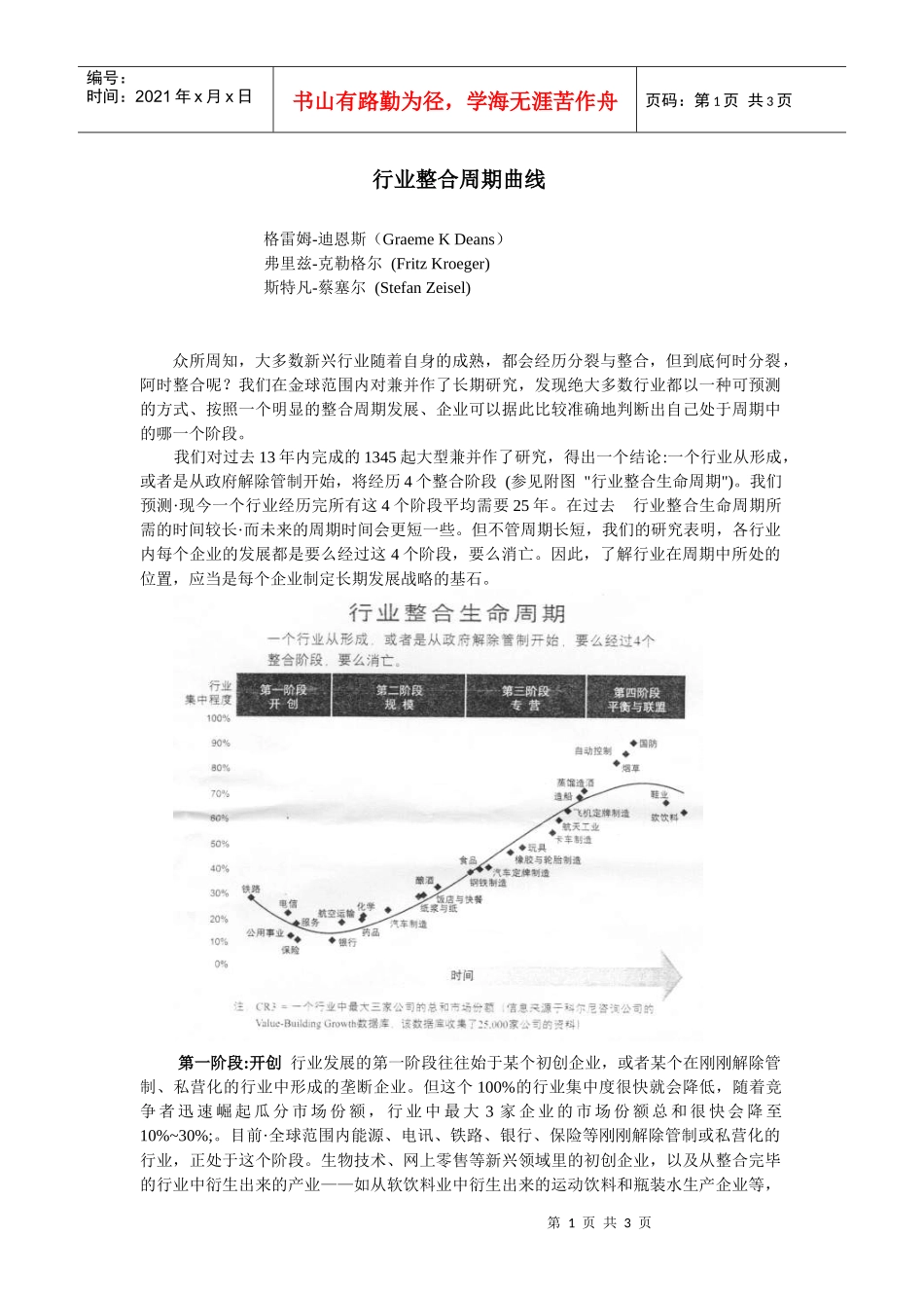 【企业管理】atkearney科尔尼公司的行业整合生命周期_第1页
