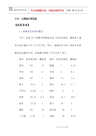 《王牌地产快报》第35期