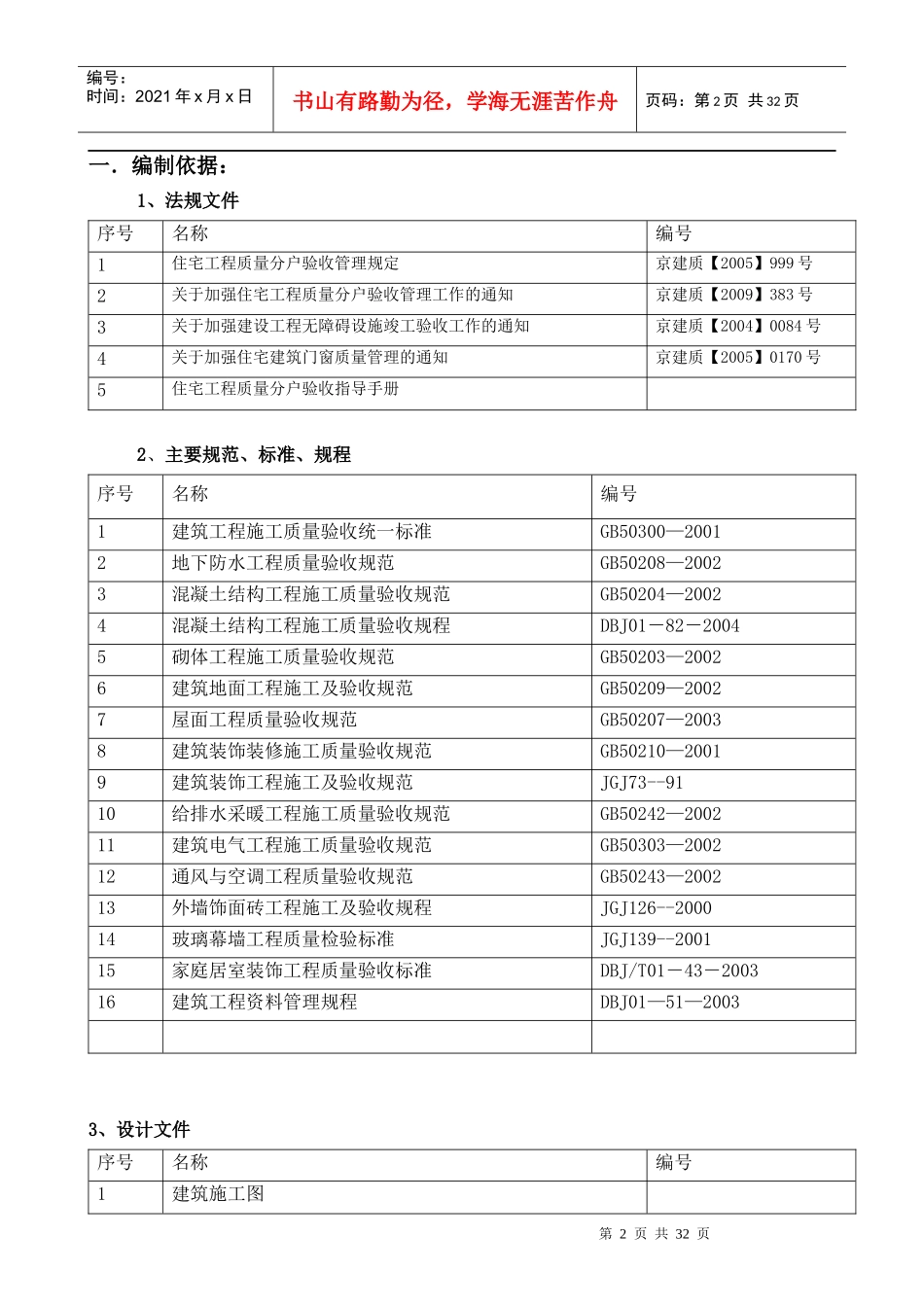 北京市XXXX年住宅分户验收方案_第3页