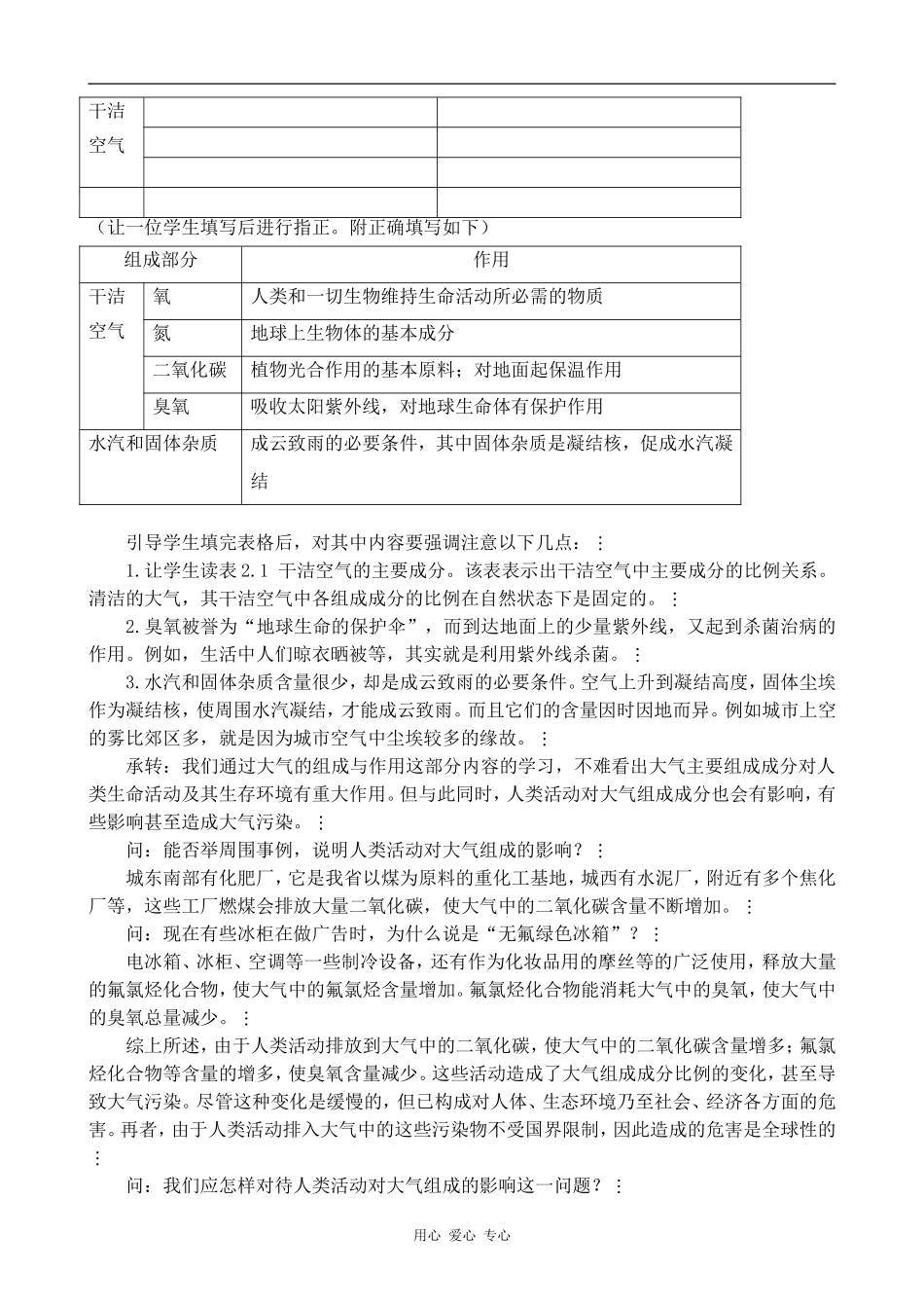 高中地理大气的组成和垂直分布2旧人教高中必修上册_第2页