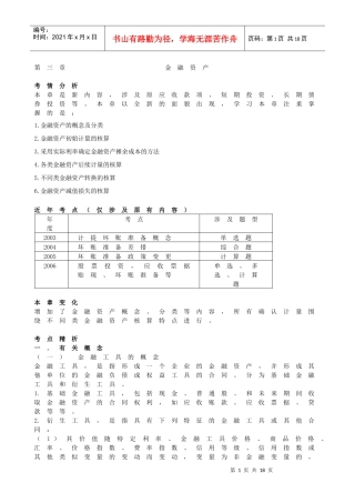 CPI讲义-金融资产