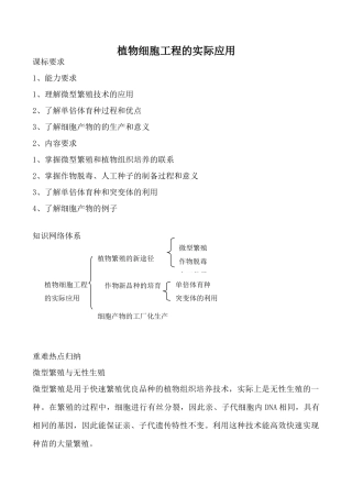 高中生物人教版选修3植物细胞工程的实际应用2
