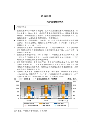 医药流通——竞争促进格局转变