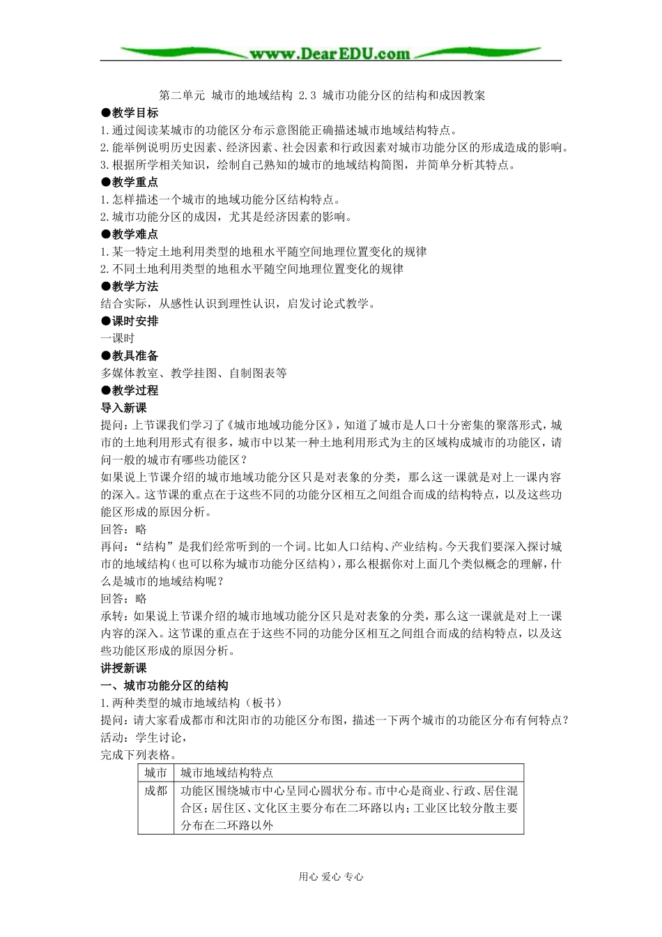 第二单元 第三节城市功能分区的结构和成因 2_第1页