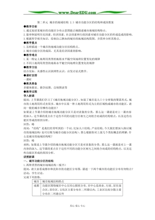 第二单元 第三节城市功能分区的结构和成因 2
