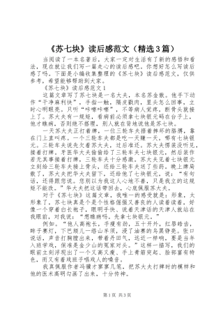 《苏七块》读后感范文（精选3篇）