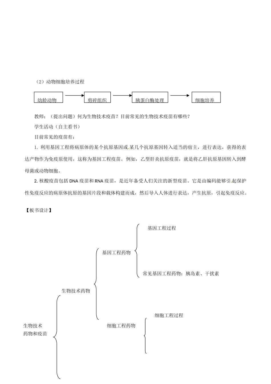 高中生物：33《生物技术药物与疫苗》教案新人教版选修2_第3页