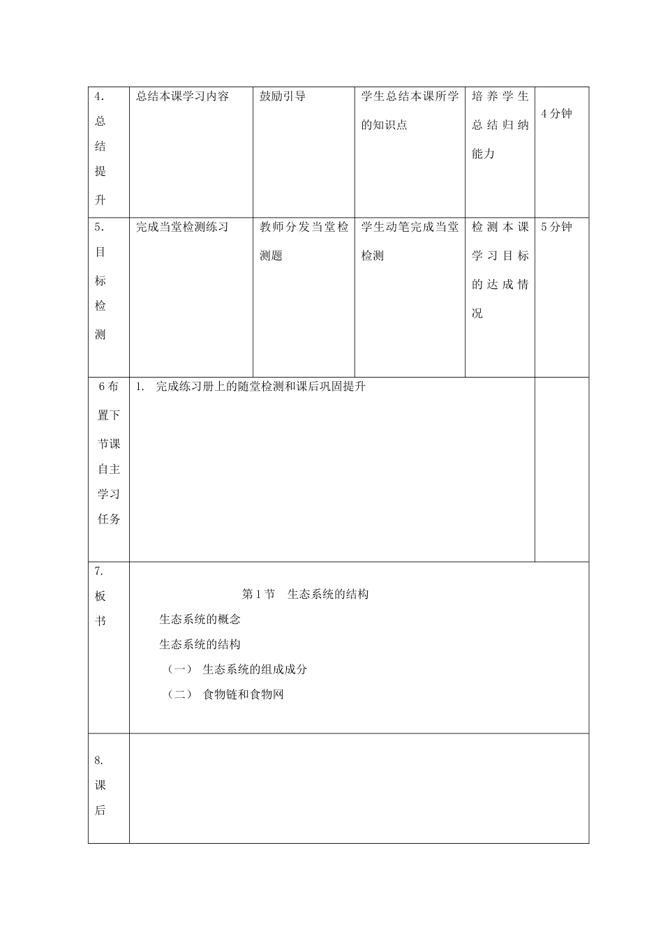 高中生物 第五章 生态系统及其稳定性 5.1 生态系统的结构（1）教案 新人教版必修3-新人教版高二必修3生物教案_第2页