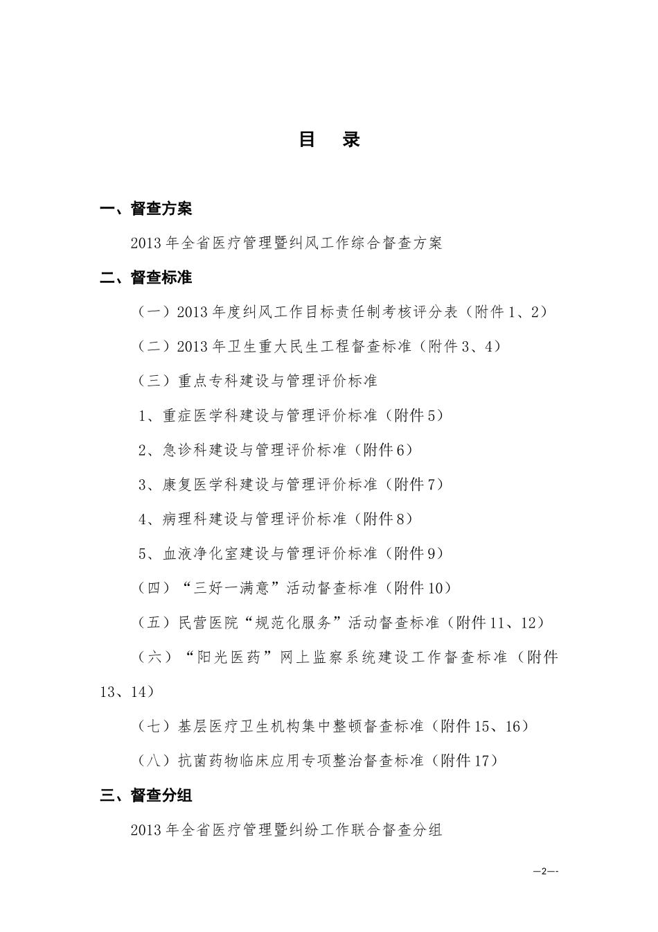 X年全省医疗管理暨纠风工作综合督查检查标准_第2页
