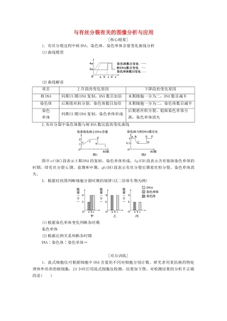 高中生物 第4章 细胞的生命历程 素能提升课 与有丝分裂有关的图像分析与应用教案 浙科版必修第一册-浙科版高中第一册生物教案