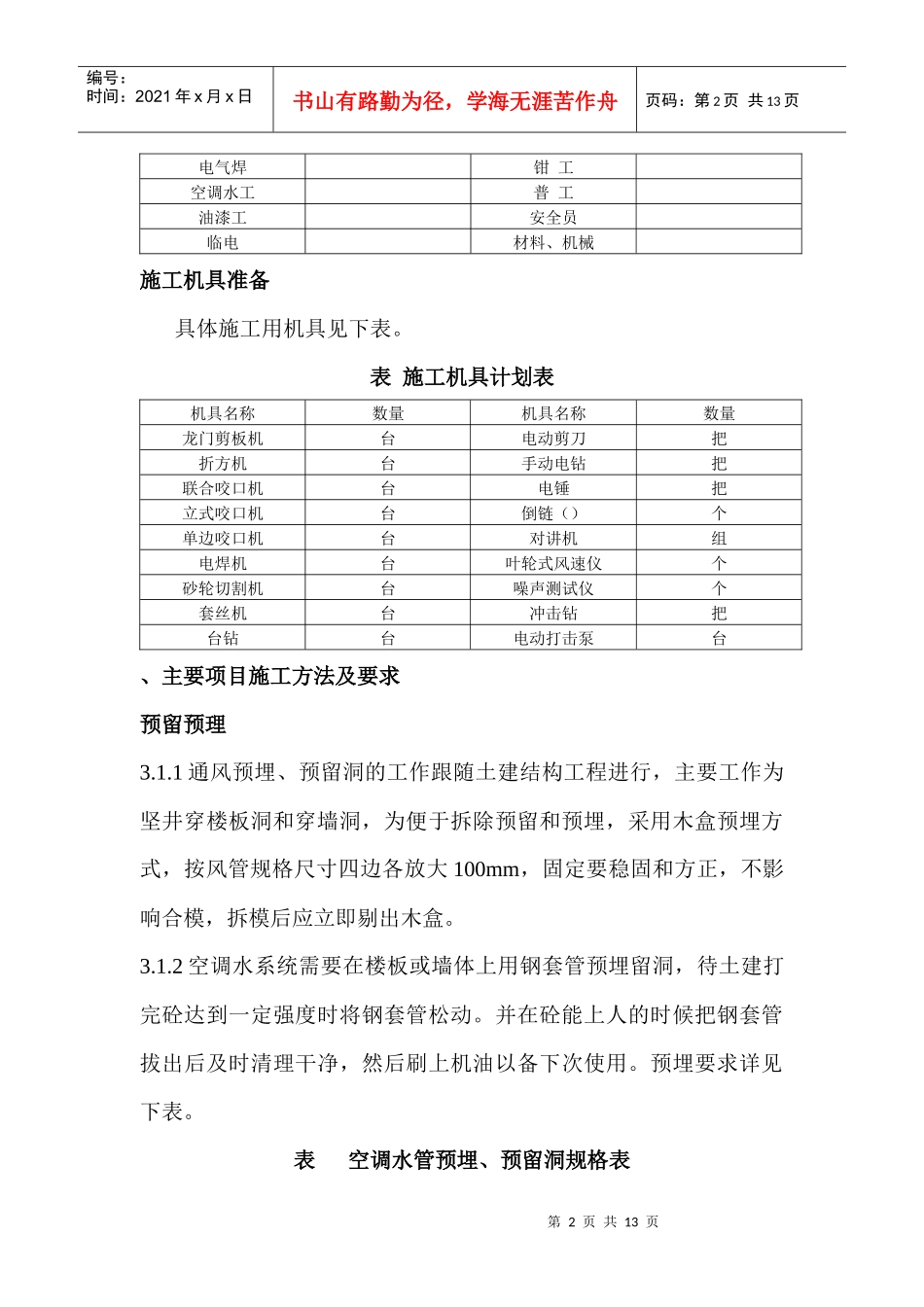 办公楼暖通工程施工组织设计方案_第2页