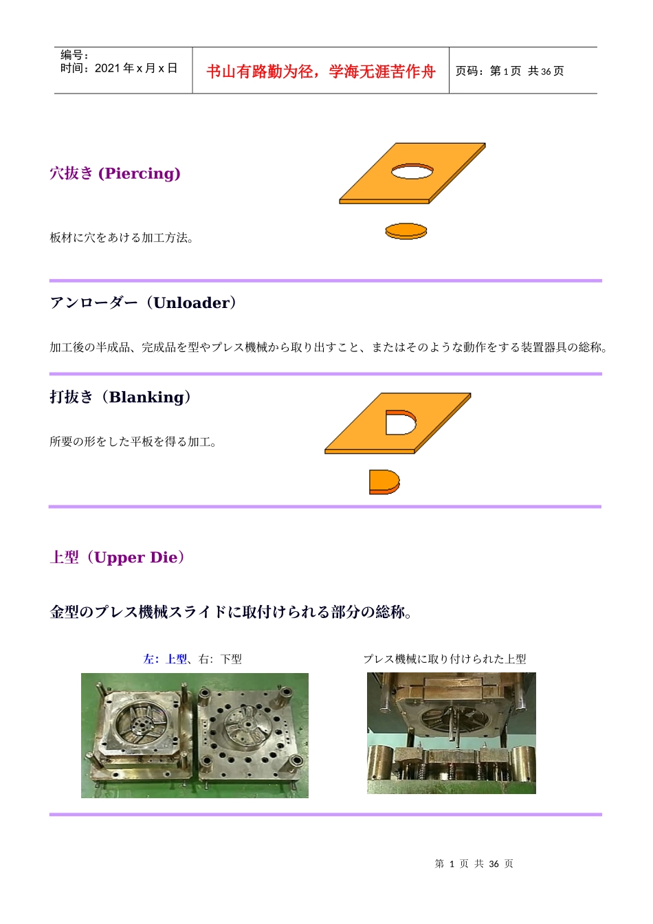 冲压模具日语附图)（DOC30页）_第1页
