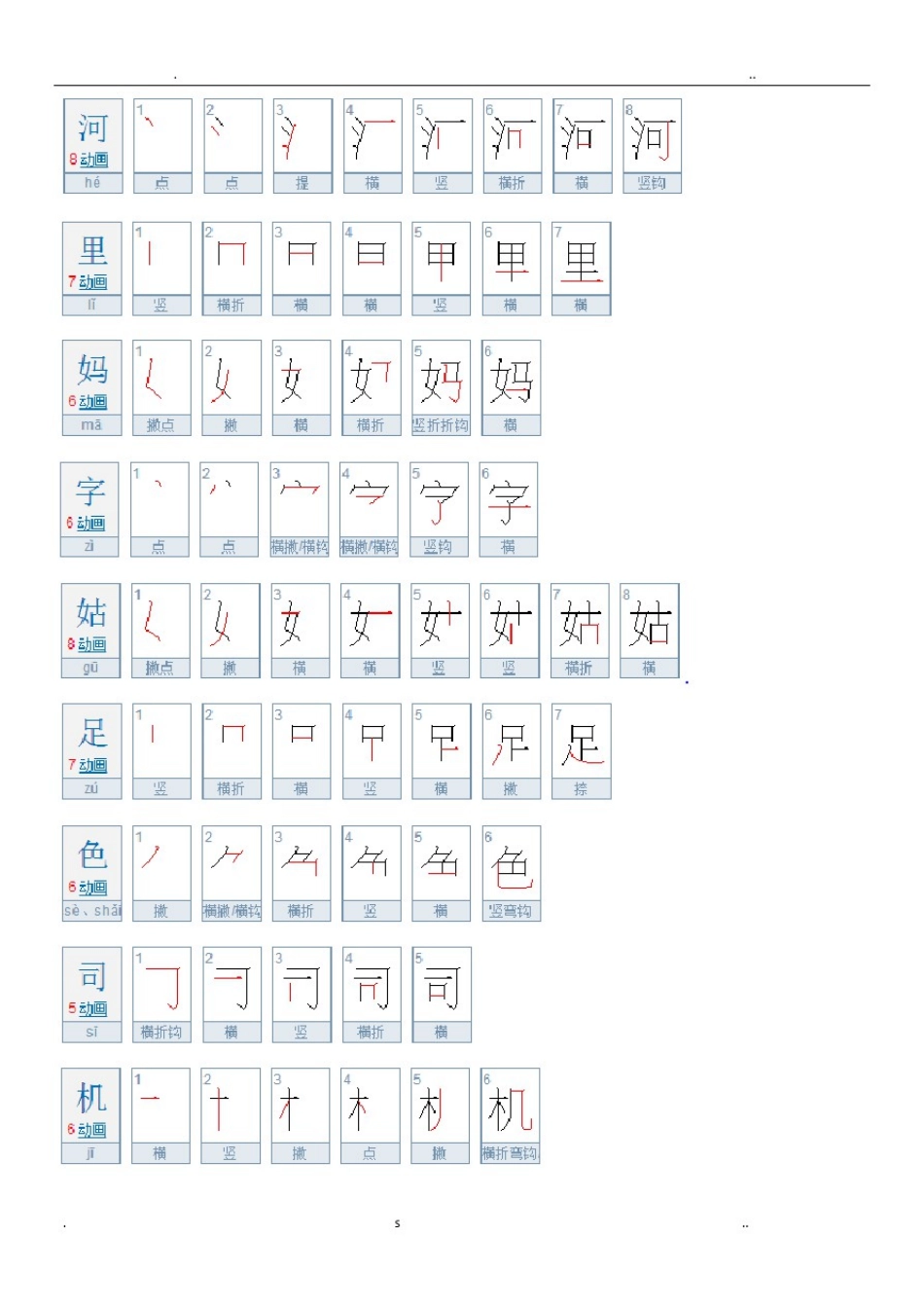 幼儿园大班识字表_第1页