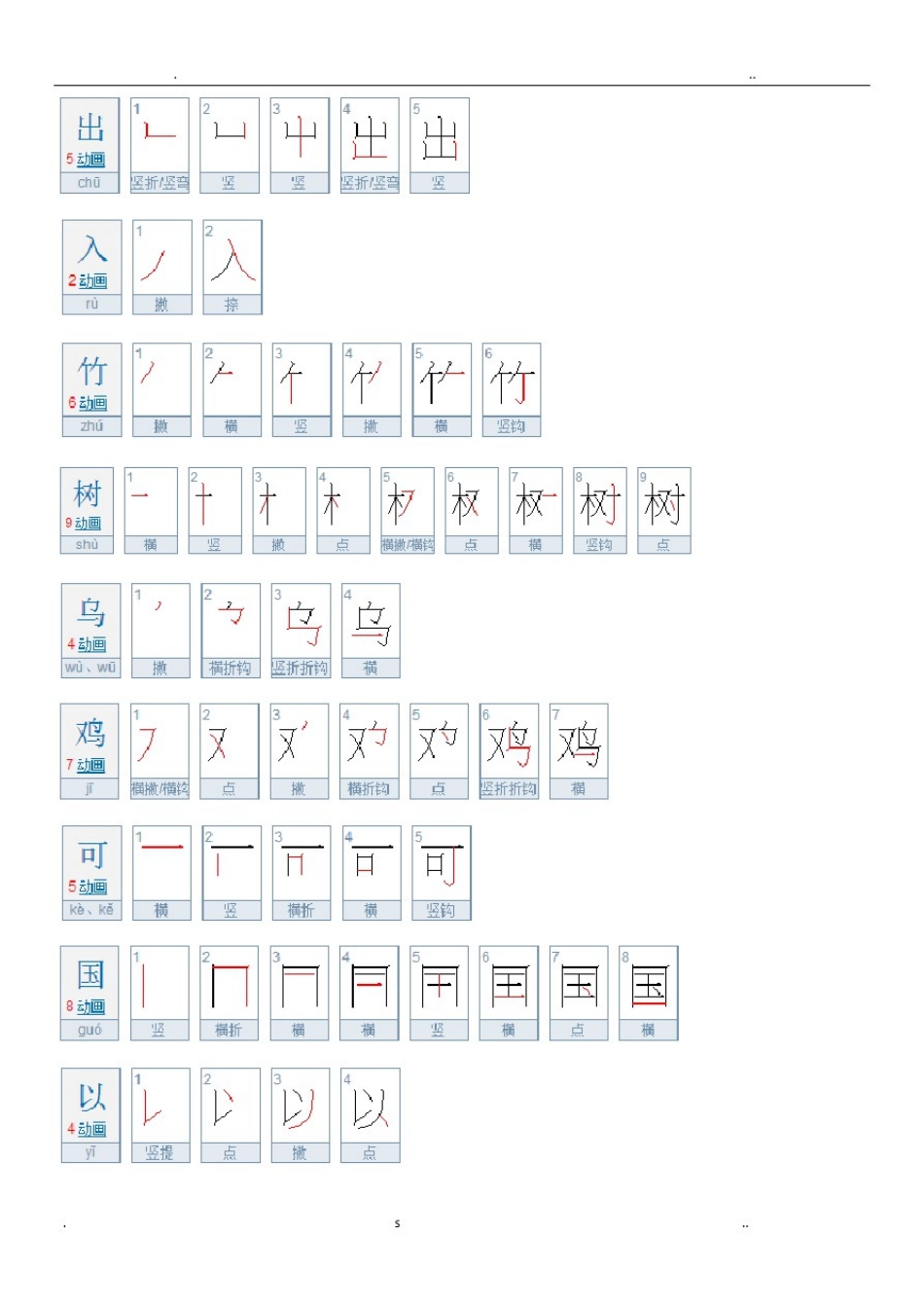 幼儿园大班识字表_第2页