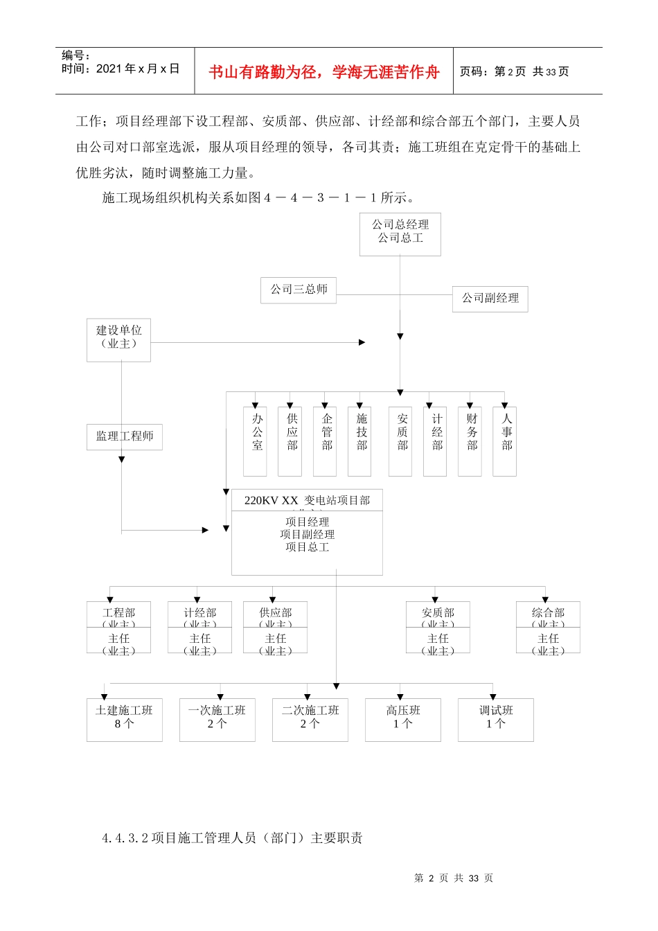 220kv送变电所工程施工组织设计_第2页