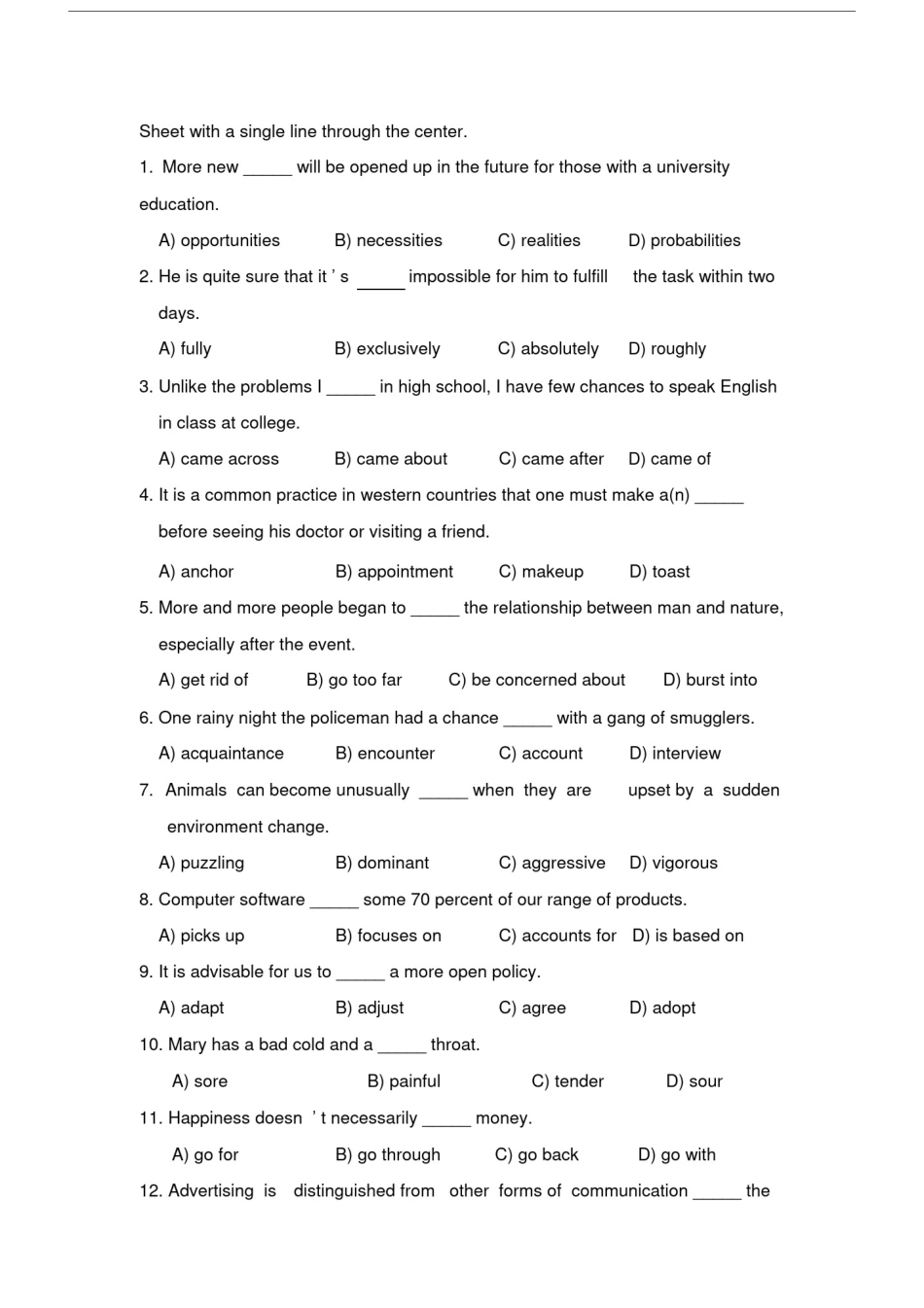 (完整word版)新编新视野大学英语词汇练习题(word文档良心出品).docx_第3页