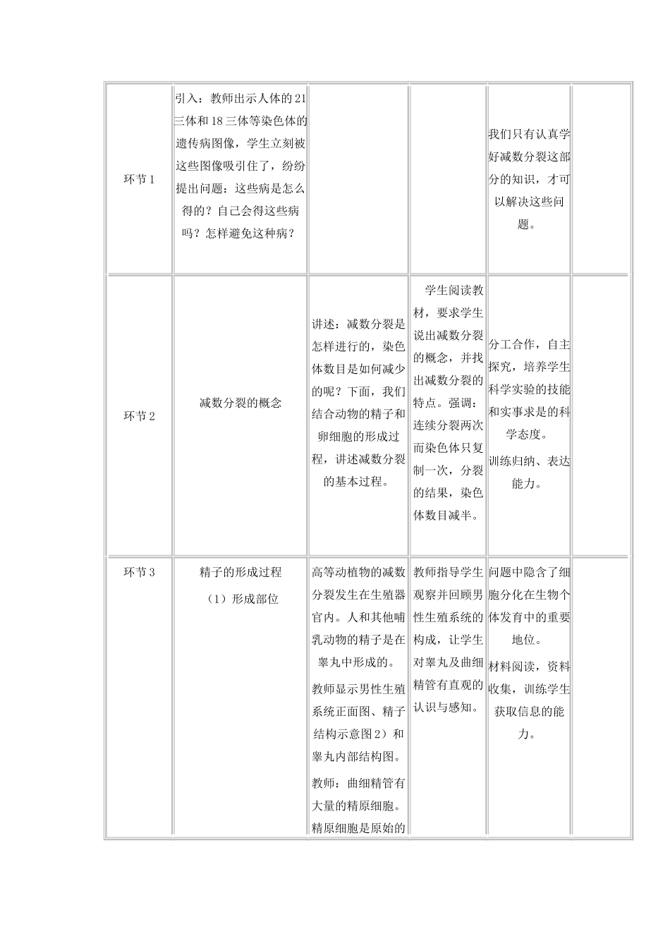 高中生物下学期《减数分裂和受精作用》教学设计-人教版高中全册生物教案_第2页